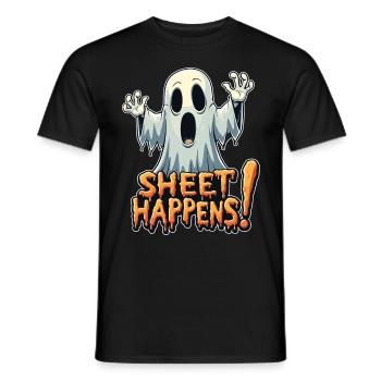 Halloween Ghost Ghost - Men's T-Shirt - black - Front - AI Model Male 178 light (178cm)