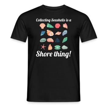 Seashells Collector Beachcomber Sea Shell Ocean - Men's T-Shirt - black - Front - AI Model Male 178 light (178cm)
