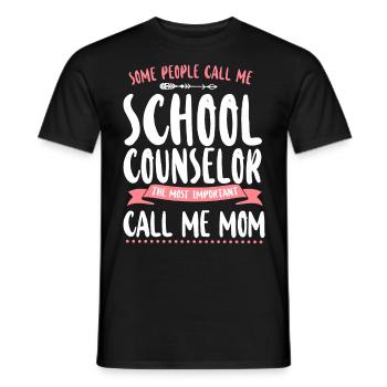Conseillère scolaire Maman Certaines personnes - T-shirt homme - noir - Devant - AI Model Male 178 light (178cm)