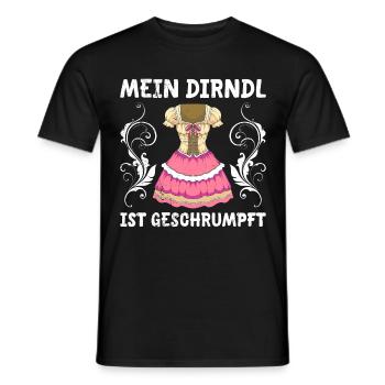 Dirndl zu klein Trachtenshirt Damen Tracht Dirndl - Männer T-Shirt - Schwarz - Vorne - AI Model Male 178 light (178cm)