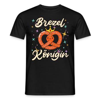 Münchner Volksfest BREZEL KÖNIGIN Lustiges - Männer T-Shirt - Schwarz - Vorne - AI Model Male 178 light (178cm)