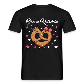 Pretzel Queen Brezel Königin Bayrische Frau - Männer T-Shirt - Schwarz - Vorne - AI Model Male 178 light (178cm)