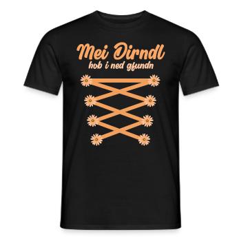 Münchner Volksfest MEI DIRNDL HOB I NED GFUNDEN - Männer T-Shirt - Schwarz - Vorne - AI Model Male 178 light (178cm)