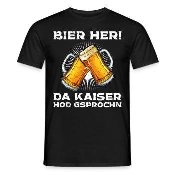 Bier her der Kaiser hat gesprochen - Männer T-Shirt - Schwarz - Vorne - AI Model Male 178 light (178cm)