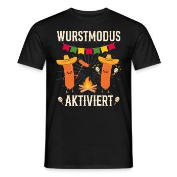 Sausage mode activated Bavarian Bayer Fest - Men's T-Shirt - black - Front - AI Model Male 178 light (178cm)