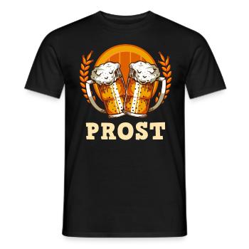 Cheers Beer Beer Drinker Bavaria Festival Folk Festival - Men's T-Shirt - black - Front - AI Model Male 178 light (178cm)