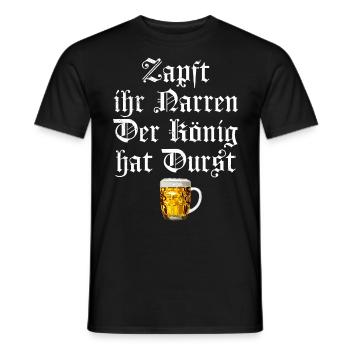 Zapft ihr Narren der König hat Durst - Männer T-Shirt - Schwarz - Vorne - AI Model Male 178 light (178cm)