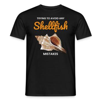 Conch Seashells Collector Beachcomber Shellfish - Men's T-Shirt - black - Front - AI Model Male 178 light (178cm)