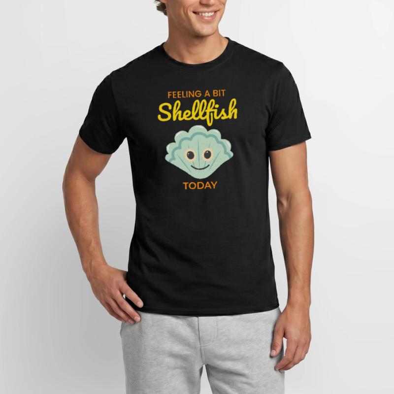 Scallop Seashells Collector Beachcomber Shellfish Men's T-shirt