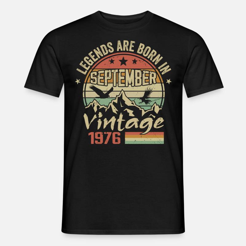 September 1976 Geburtstagsgeschenk September 1976 - Männer T-Shirt - Schwarz