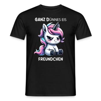Ami de la glace très fine - T-shirt homme - noir - Devant - AI Model Male 178 light (178cm)