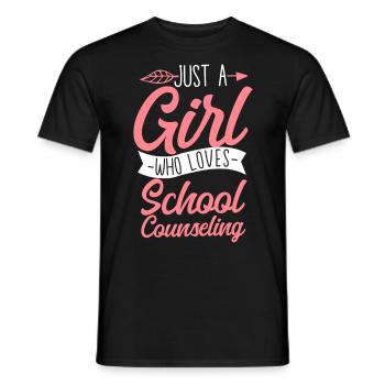 Conseillère scolaire Juste une fille qui - T-shirt homme - noir - Devant - AI Model Male 178 light (178cm)