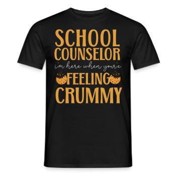 School Counselor Pun School - Men's T-Shirt - black - Front - AI Model Male 178 light (178cm)