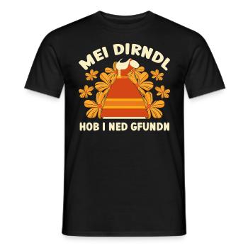 Münchner Volksfest MEI DIRNDL HOB I NED GFUNDEN - Männer T-Shirt - Schwarz - Vorne - AI Model Male 178 light (178cm)
