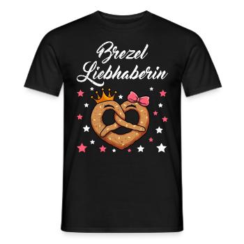 Pretzel Queen Pretzel Queen Bavarian Woman - Men's T-Shirt - black - Front - AI Model Male 178 light (178cm)