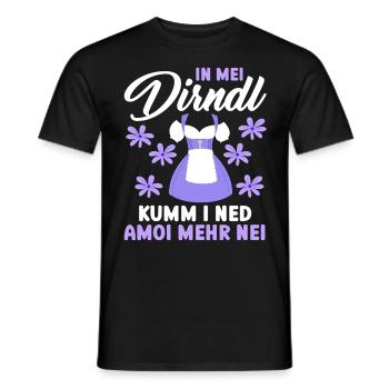 Münchner Volksfest IN MEI DIRNDL KUMM I NED AMOI - Männer T-Shirt - Schwarz - Vorne - AI Model Male 178 light (178cm)