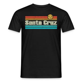 Santa Cruz - Men's T-Shirt - black - Front - AI Model Male 178 light (178cm)