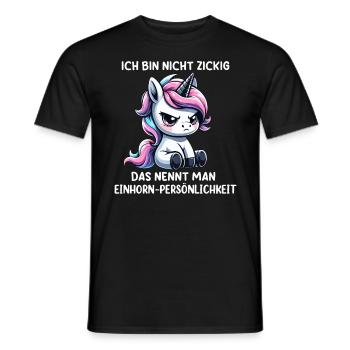 Personnalité de licorne Dicton sarcastique - T-shirt homme - noir - Devant - AI Model Male 178 light (178cm)