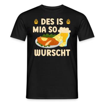 C’est moi qui dis si würscht bavarois - T-shirt homme - noir - Devant - AI Model Male 178 light (178cm)
