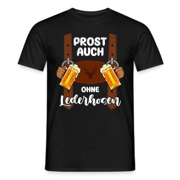 My Lederhosen Are At Home Beer Drinkers - Men's T-Shirt - black - Front - AI Model Male 178 light (178cm)
