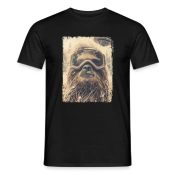 OVNI rétro vintage étrange extraterrestre paresseux de neige - T-shirt homme - noir - Devant - AI Model Male 178 light (178cm)