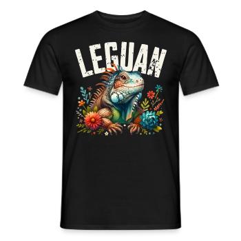 Leguan - Männer T-Shirt - Schwarz - Vorne - AI Model Male 178 light (178cm)