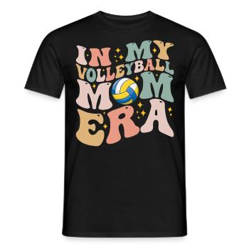 In My Volleyball Mom Era - Groovy Volleyball - Men's T-Shirt - black - Front - AI Model Male 178 light (178cm)