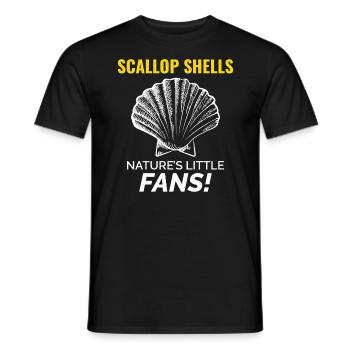 Scallop Seashells Collector Beachcomber Shellfish - Men's T-Shirt - black - Front - AI Model Male 178 light (178cm)