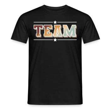Team - Männer T-Shirt - Schwarz - Vorne - AI Model Male 178 light (178cm)