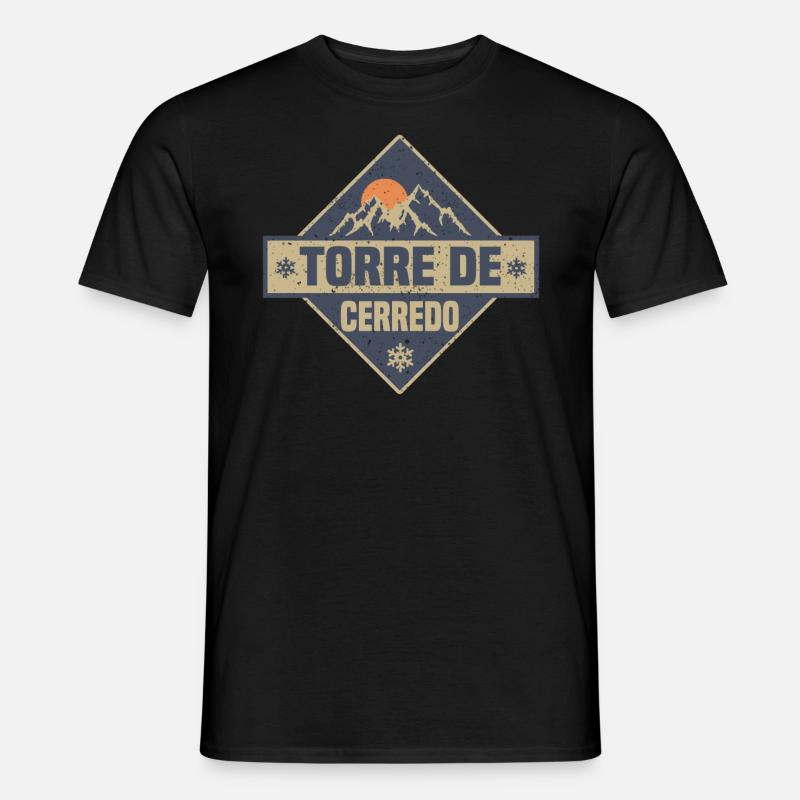 Torre de Cerredo - Männer T-Shirt - Schwarz