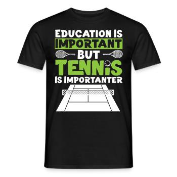 Raquette de joueur de tennis drôle - T-shirt homme - noir - Devant - AI Model Male 178 light (178cm)