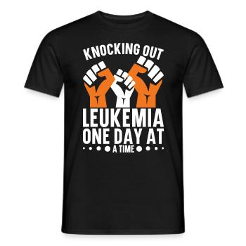 leukemia awareness blood cancer fight - Men's T-Shirt - black - Front - AI Model Male 178 light (178cm)