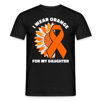 leukemia awareness blood cancer fight - Men's T-Shirt - black - Front - AI Model Male 178 light (178cm)