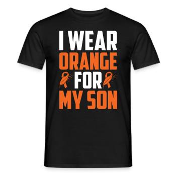leukemia awareness blood cancer fight - Men's T-Shirt - black - Front - AI Model Male 178 light (178cm)