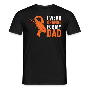 leukemia awareness blood cancer fight - Men's T-Shirt - black - Front - AI Model Male 178 light (178cm)