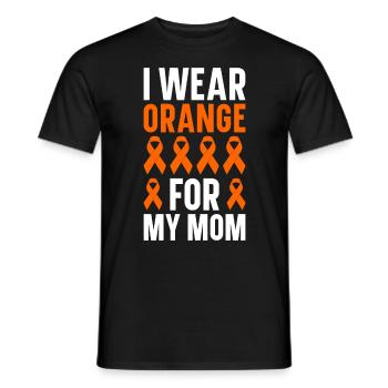 orangeleukemia awareness blood cancer fight - Men's T-Shirt - black - Front - AI Model Male 178 light (178cm)