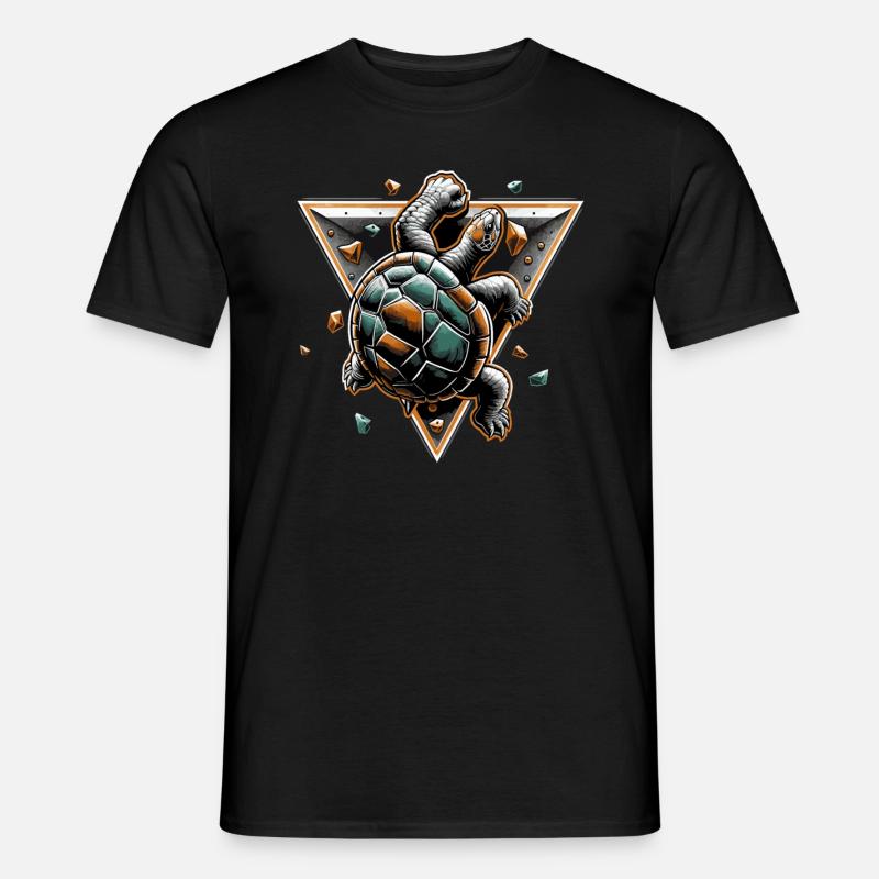 Bouldering Turtle Climbing Gift - Men's T-shirt - black