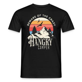 Beware of the hungry camper - Men's T-Shirt - black - Front - AI Model Male 178 light (178cm)