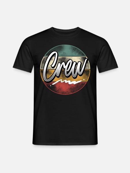 Crew - Männer T-Shirt - Schwarz