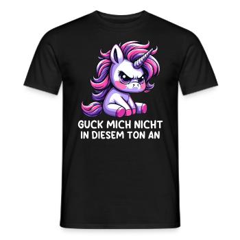 Guck Mich Nicht In Diesem Ton An - Männer T-Shirt - Schwarz - Vorne - AI Model Male 178 light (178cm)