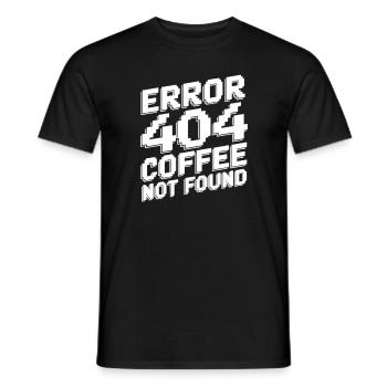 Error 404 coffee not found - Männer T-Shirt - Schwarz - Vorne - AI Model Male 178 light (178cm)
