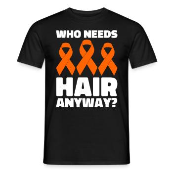 leukemia awareness blood cancer fight - Men's T-Shirt - black - Front - AI Model Male 178 light (178cm)
