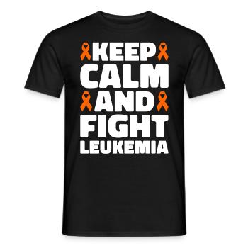 leukemia awareness blood cancer fight - Men's T-Shirt - black - Front - AI Model Male 178 light (178cm)
