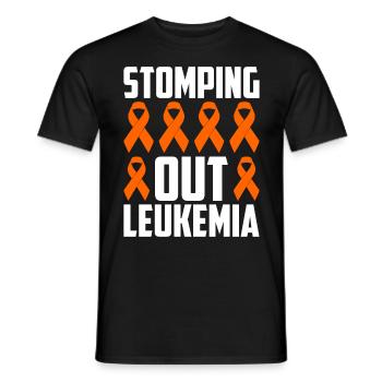 leukemia awareness blood cancer fight - Men's T-Shirt - black - Front - AI Model Male 178 light (178cm)