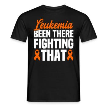 leukemia awareness blood cancer fight - Men's T-Shirt - black - Front - AI Model Male 178 light (178cm)