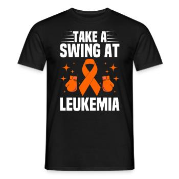 leukemia awareness blood cancer fight - Men's T-Shirt - black - Front - AI Model Male 178 light (178cm)