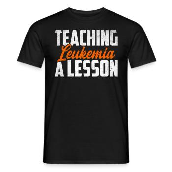 leukemia awareness blood cancer fight - Men's T-Shirt - black - Front - AI Model Male 178 light (178cm)