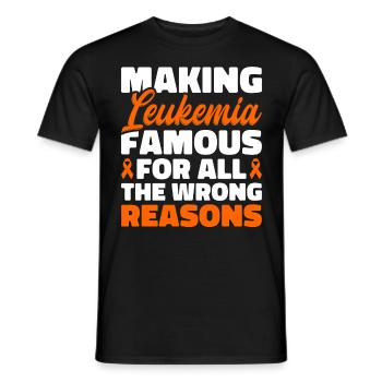 leukemia awareness blood cancer fight - Men's T-Shirt - black - Front - AI Model Male 178 light (178cm)