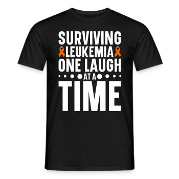 leukemia awareness blood cancer fight - Men's T-Shirt - black - Front - AI Model Male 178 light (178cm)
