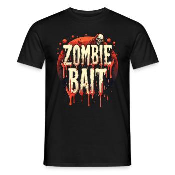 Conception de zombie d’Halloween - T-shirt homme - noir - Devant - AI Model Male 178 light (178cm)